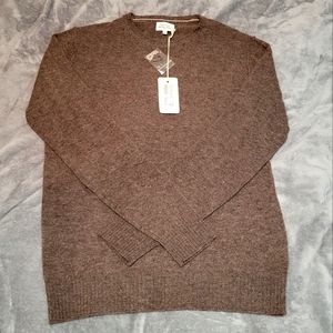 Hartford Men ASH1334 Brown Light Cashmere/Wool Crew Size M